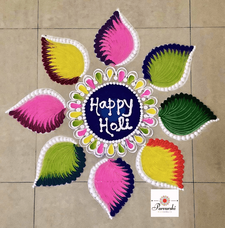 Fetching Happy Holi Rangoli