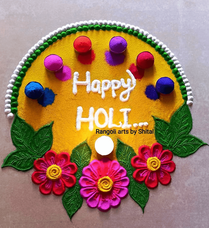 Ideal Happy Holi Rangoli