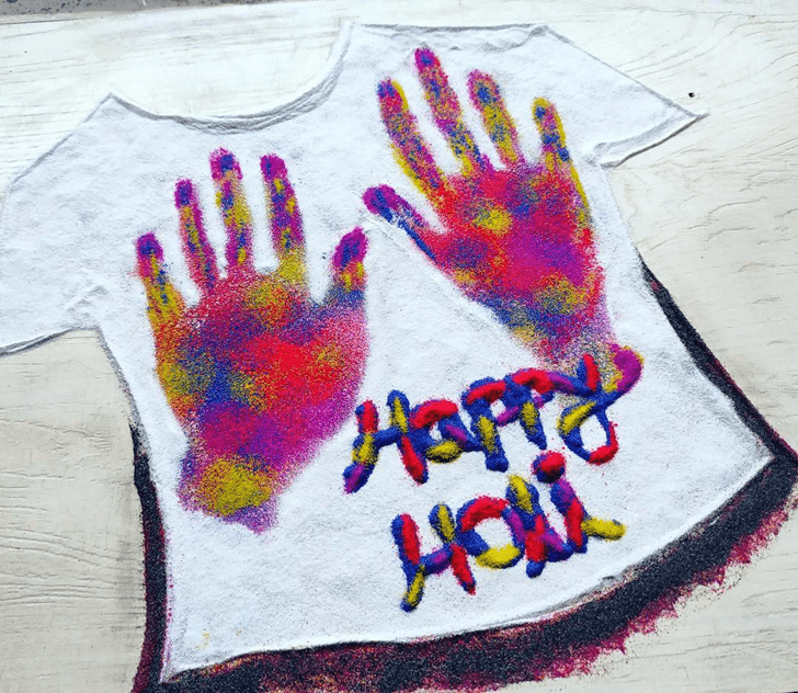 Stunning Happy Holi Rangoli