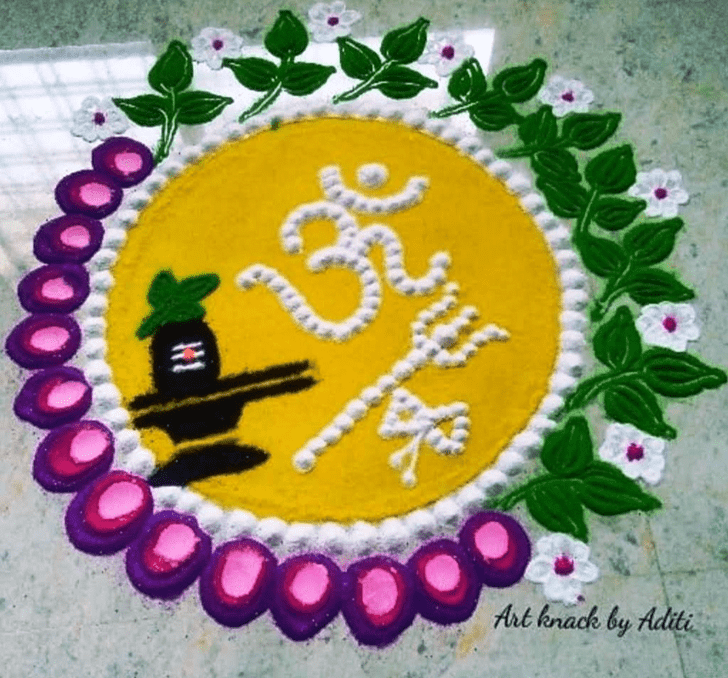 Dazzling Hartalika Teej Rangoli