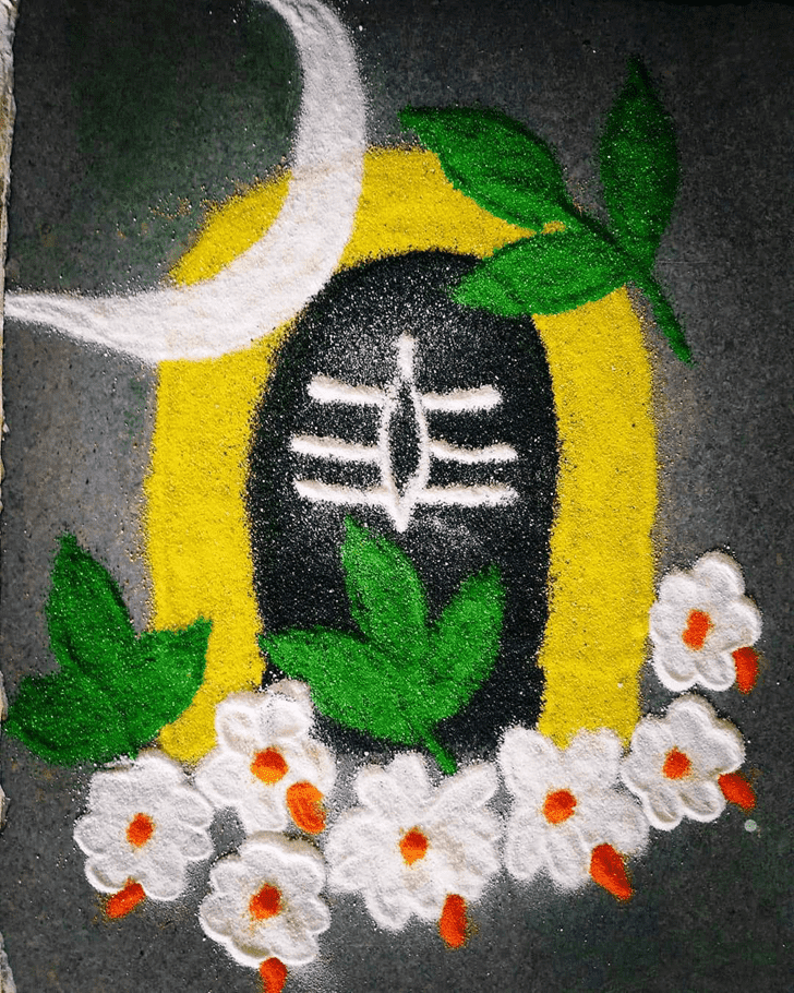 Delicate Hartalika Teej Rangoli