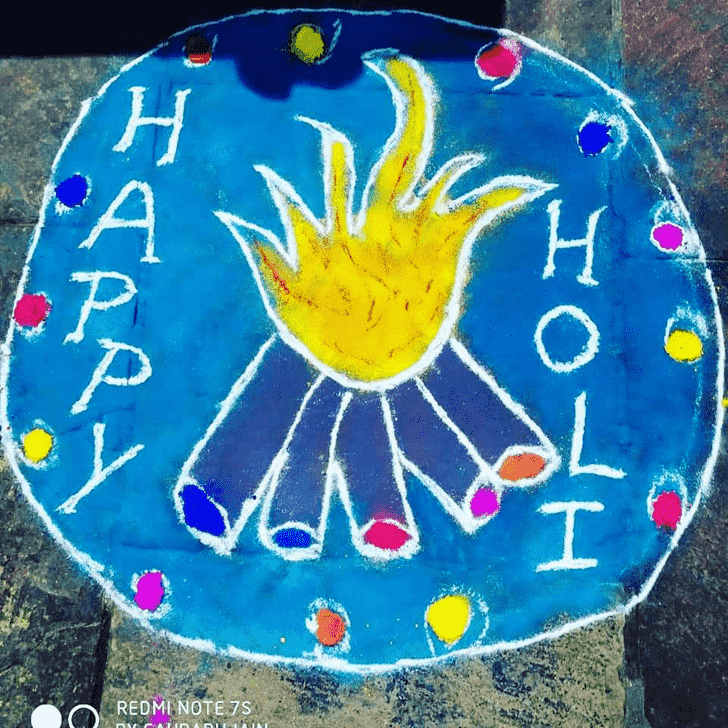 Adorable Holi Rangoli