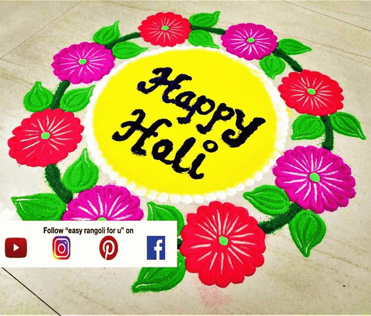 Appealing Holi Rangoli