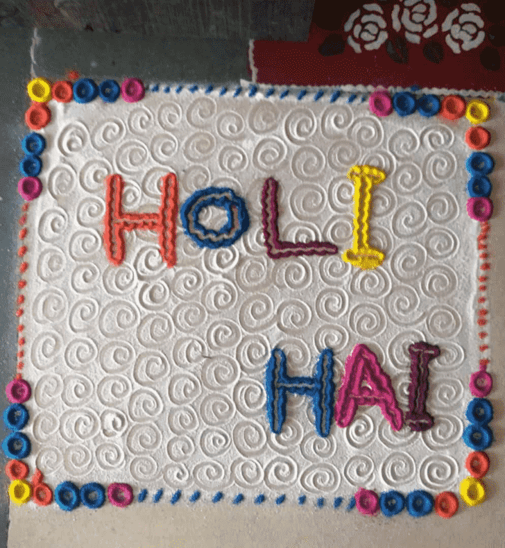 Delightful Holi Rangoli