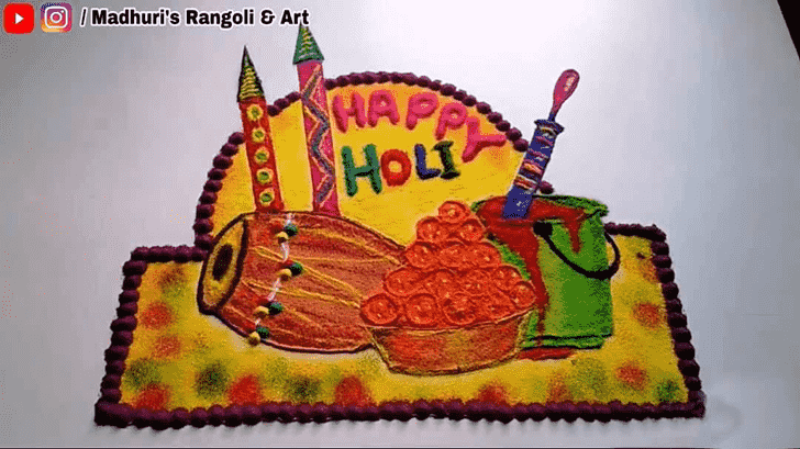 Elegant Holi Rangoli