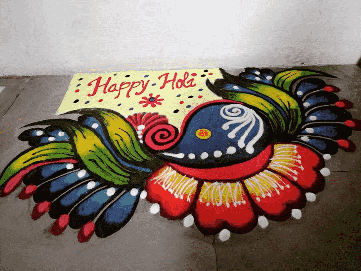 Enticing Holi Rangoli