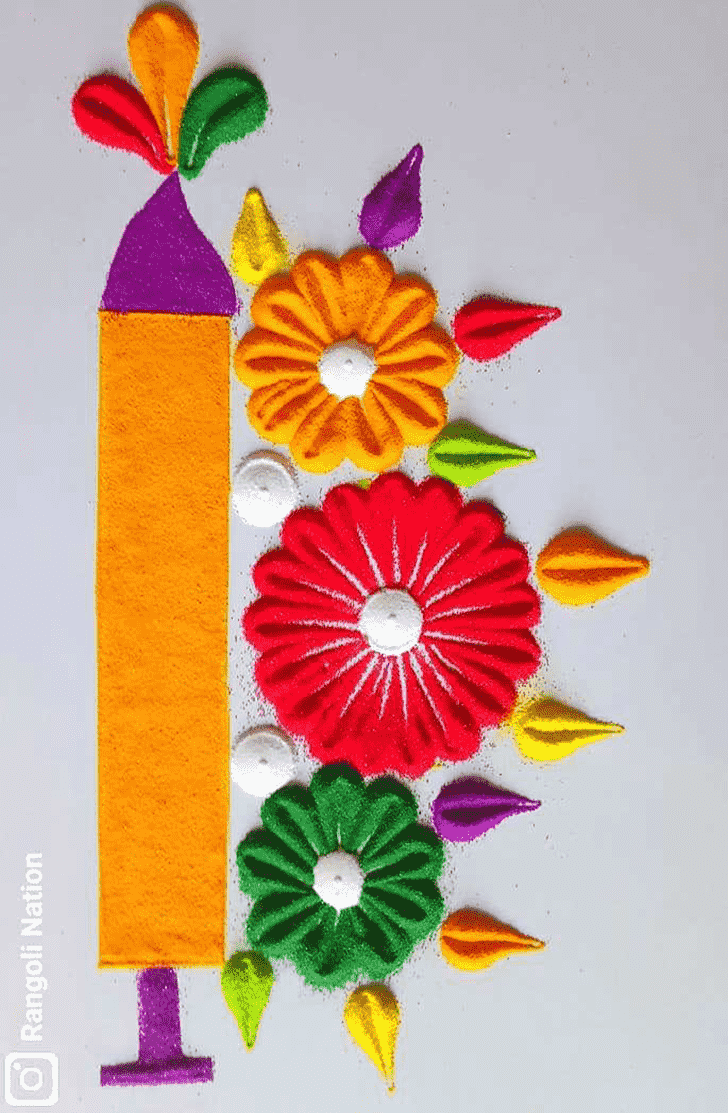 Fine Holi Rangoli