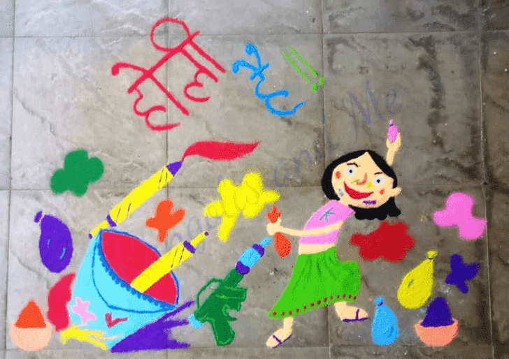 Grand Holi Rangoli