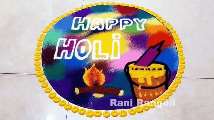 Ideal Holi Rangoli