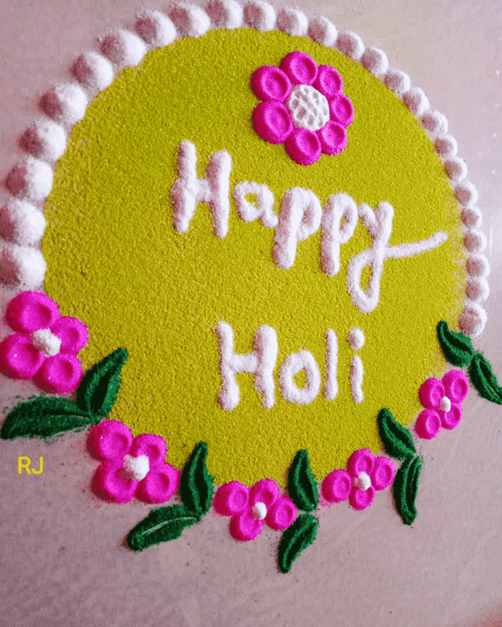 Inviting Holi Rangoli