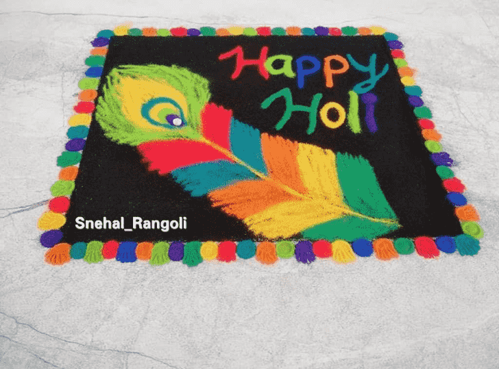 Magnificent Holi Rangoli