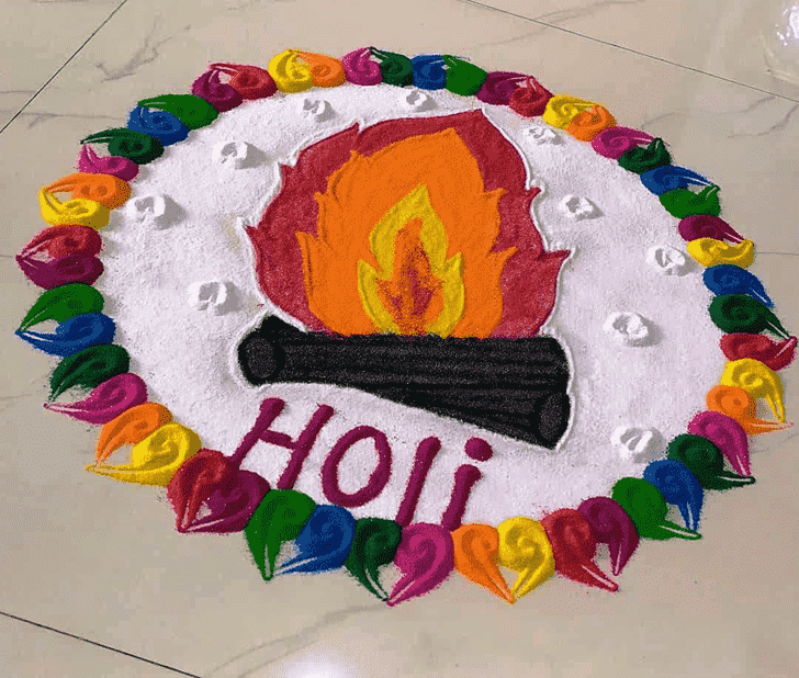 Pretty Holi Rangoli