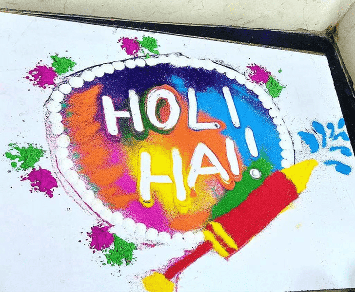 Refined Holi Rangoli