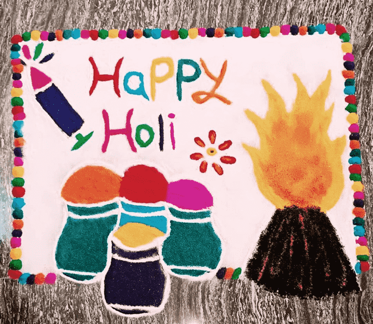 Resplendent Holi Rangoli