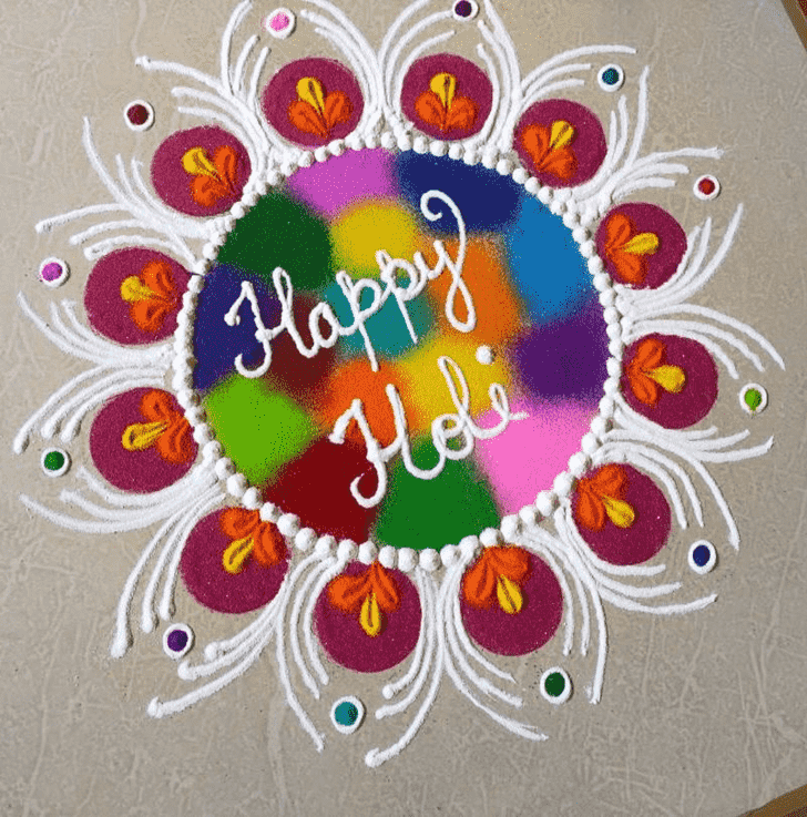 Slightly Holi Rangoli