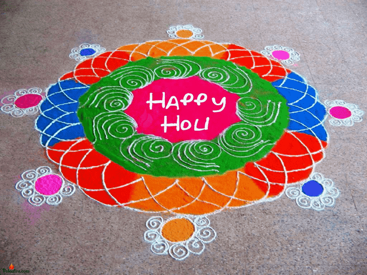 Wonderful Holi Rangoli Design