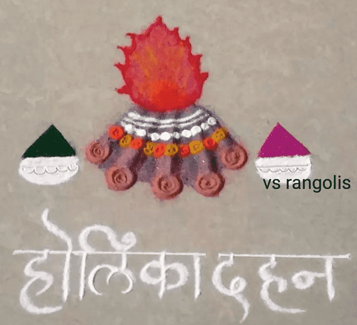 Hard Holika Dahan Rangoli