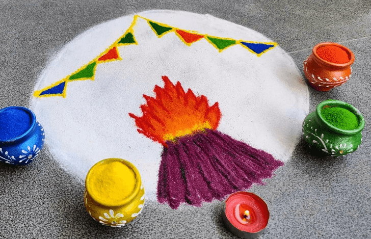 Enthralling Holika Dahan Rangoli