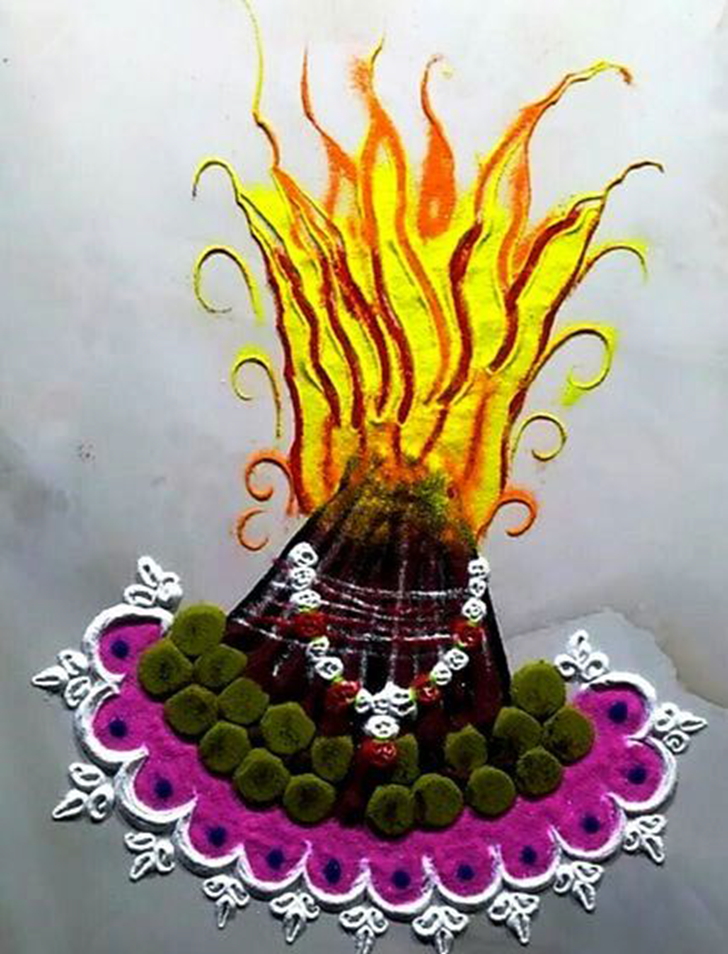 Fair Holika Dahan Rangoli