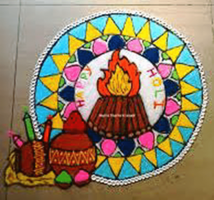 Fascinating Holika Dahan Rangoli