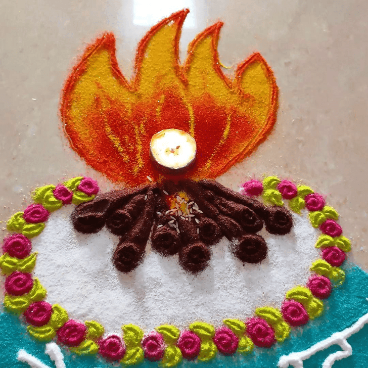 Fetching Holika Dahan Rangoli