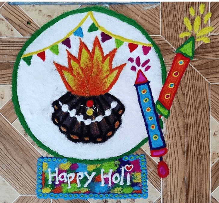 Fine Holika Dahan Rangoli