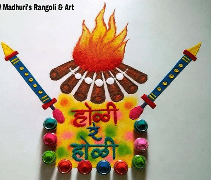 Good Looking Holika Dahan Rangoli