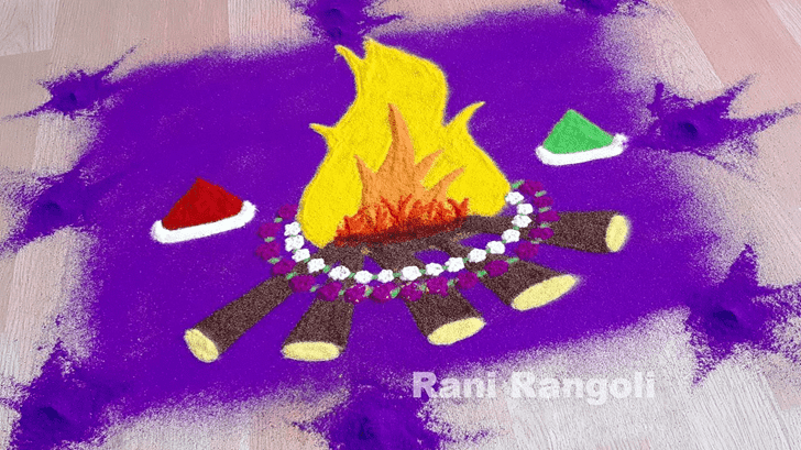 Awesome Holika Dahan Rangoli