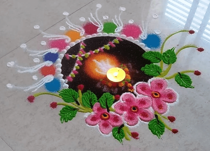 Ideal Holika Dahan Rangoli