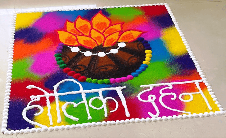 Magnificent Holika Dahan Rangoli