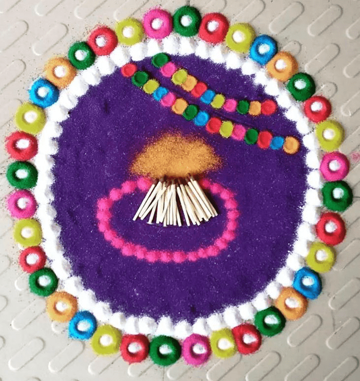 Refined Holika Dahan Rangoli