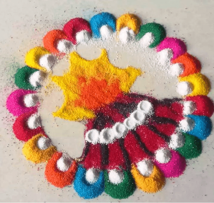 Shapely Holika Dahan Rangoli