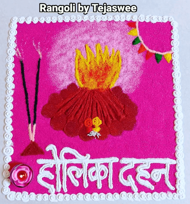 Slightly Holika Dahan Rangoli