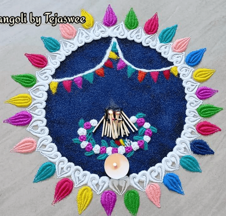 Splendid Holika Dahan Rangoli