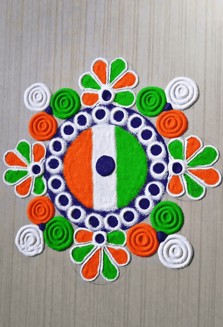 Admirable Independence Day Rangoli Design