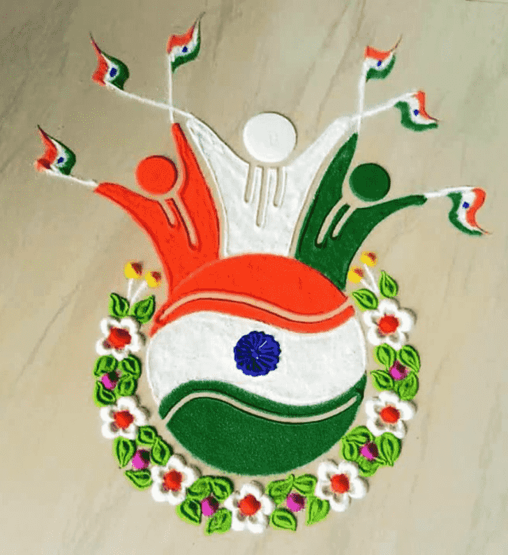 Alluring Independence Day Rangoli