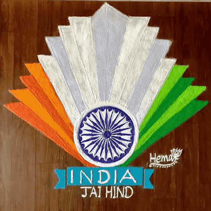 Hard Independence Day Rangoli