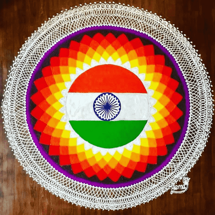 Dazzling Independence Day Rangoli