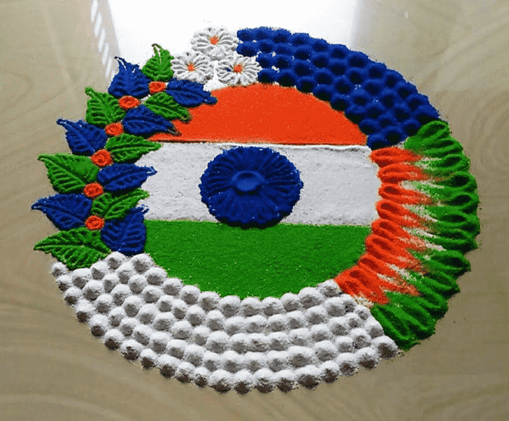 Delightful Independence Day Rangoli