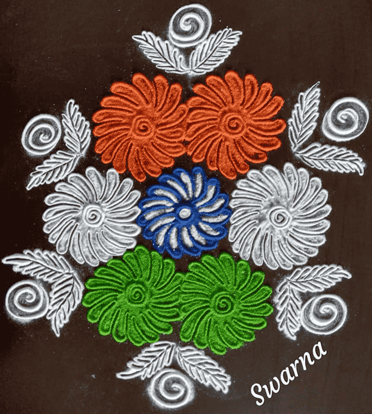 Exquisite Independence Day Rangoli