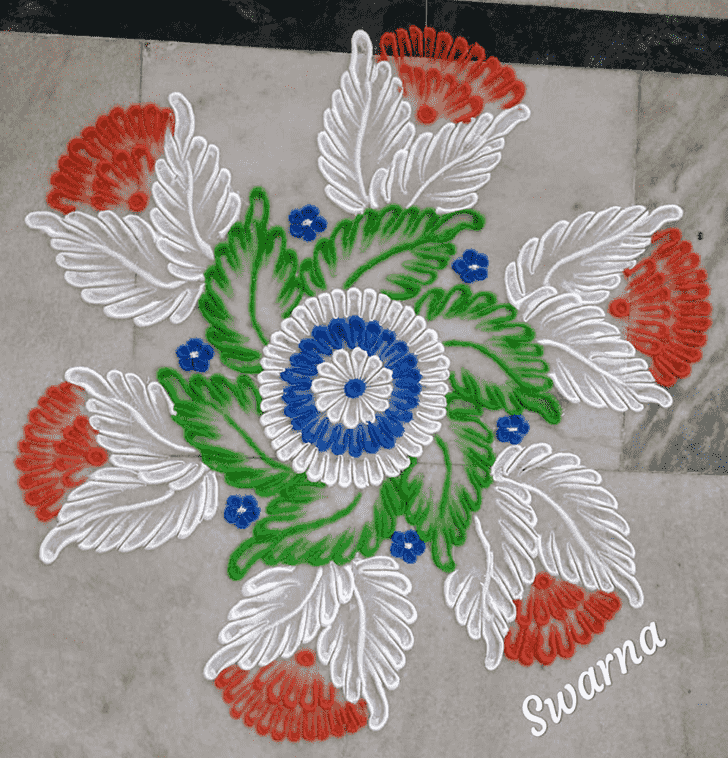 Inviting Independence Day Rangoli