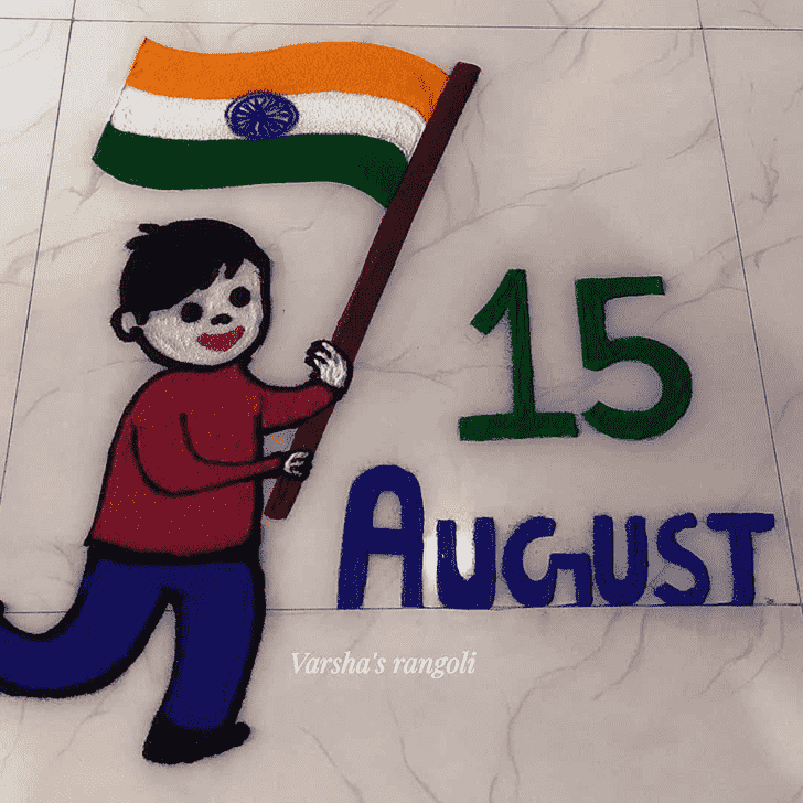 Nice Independence Day Rangoli