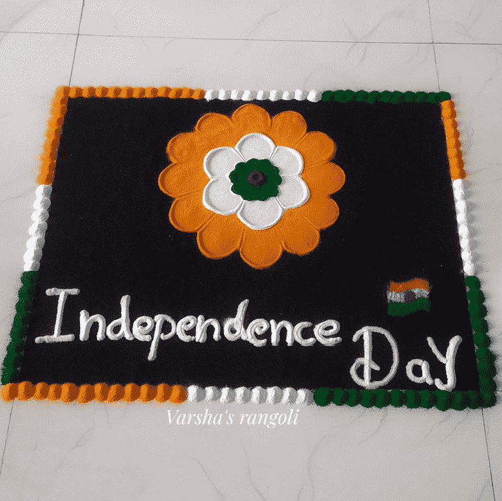 Pleasing Independence Day Rangoli