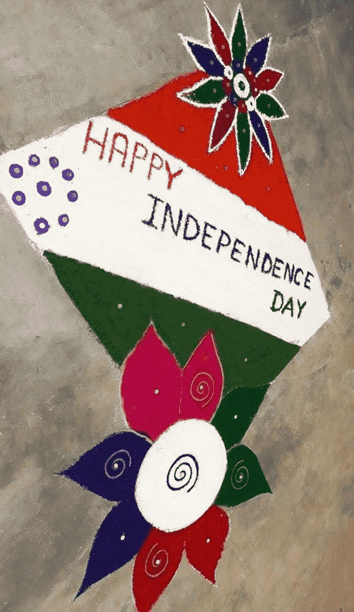 Shapely Independence Day Rangoli