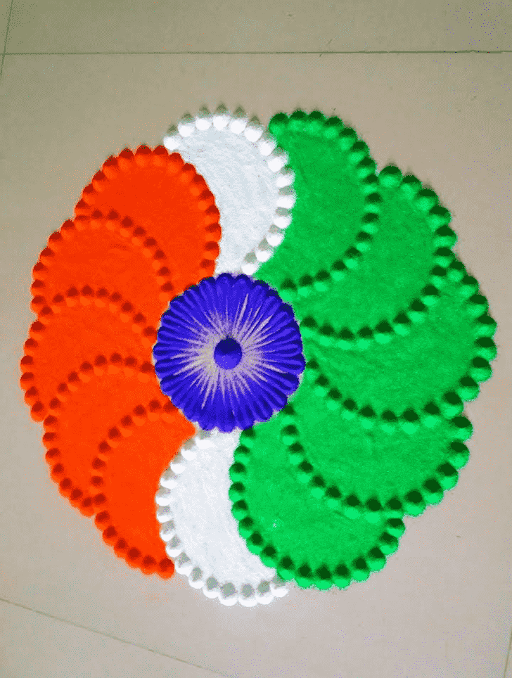 Stunning Independence Day Rangoli