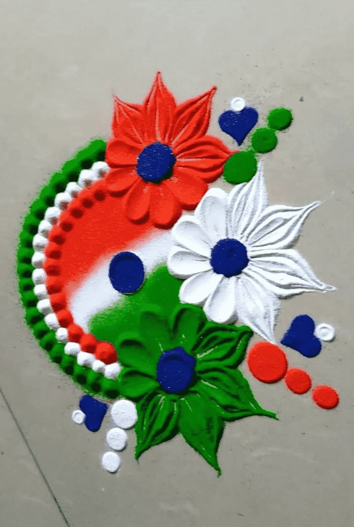 Superb Independence Day Rangoli