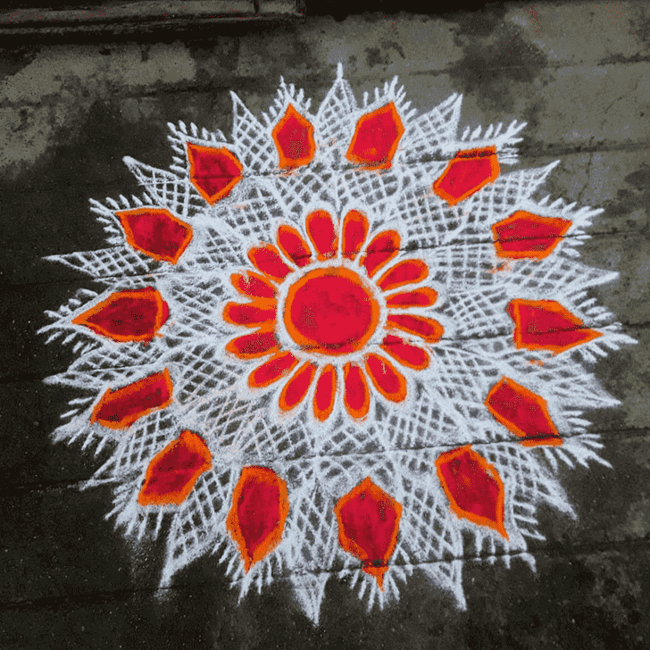 Lovely Indira Ekadashi Rangoli Design