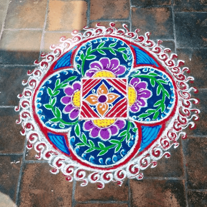 Pleasing Indira Ekadashi Rangoli