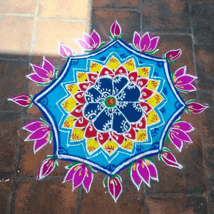 Pretty Indira Ekadashi Rangoli