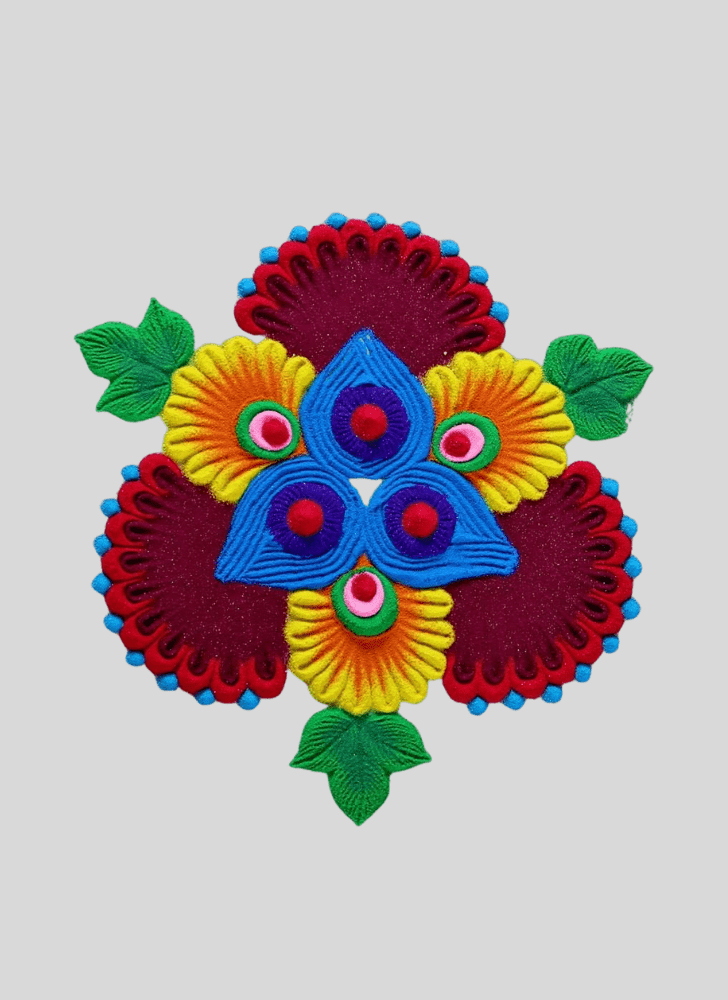 Alluring Indoor Rangoli